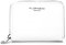 flora & co - Portefeuille Femme Petit Format - Porte-Monnaie Carte Tout-en-Un Court - Similicuir Grainé Zippé - Chic Pratique Léger - Blanc