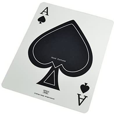 Ruilogod PC Laptop Rechteck geformt Spielkarte-Spaten A Drucken Weiß Mauspad