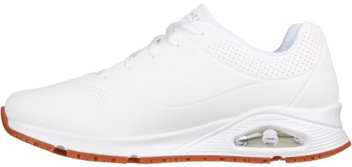 Skechers Men's Uno Sr Sutal Work Shoes, White Synthetic, 9 UK