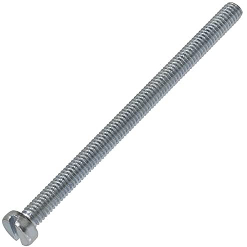 AERZETIX - C60169 - Lot de 20 Vis à métaux à tête cylindrique M4x60 mm à empreinte fendue S - boulon d'assemblage - DIN 84 - dureté 4.8 - en acier zingué - couleur argent