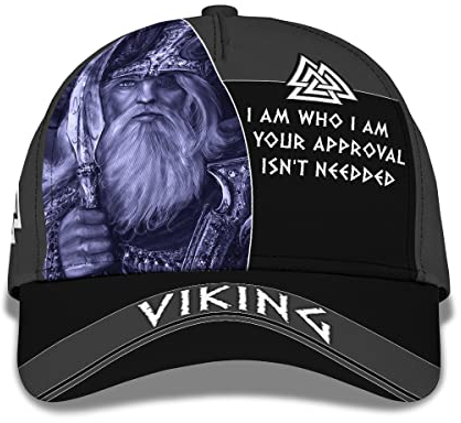 501 Freizeit Basecap Wikinger Ich Bin, Wer Ich Bin. Ihre Zustimmung Ist Nicht Erforderlich. Krieger-Design Schirmmütze Basecap Vintage Basecap Leichtgewicht Baseball Cap Für Herren, Damen, Teenager