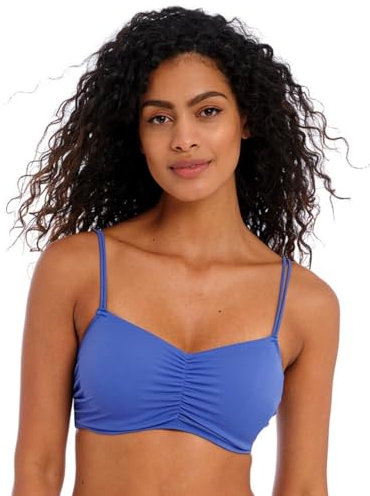 Freya Women's Jewel Cove Bralette Underwire Bikini Top, Plain Azure, 36F