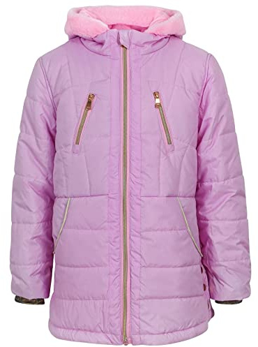 A2Z 4 Kids Girls Longline Casual School Hooded - Jacket JK33 Baby Pink 9-10