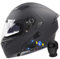 Modulare Motorrad Bluetooth Helm Anti-Fog Dual Visor DOT/ECE Genehmigt Motorrad Integrierte Full Face Flip Up Front Moped Street Racing Snowmobile Helm Unisex-Adult,Dumb Black a,M