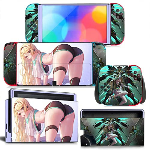 WREXIL Adesivi per Switch OLED Skin Sticker Decal Cover per Switch OLED Console Skin Dock Joy con Wrap Full Wrap Skin per NS OLED Vinyl 98749 Facile Residui Senza Residui