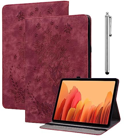 KEDBBAO Case for Xiaomi Pad 6 11 Inch 2023, Multi-Angle Folio Flip PU Leather Protective Case with Pen Holder, Compatible with Xiaomi Pad 6 Case, Red