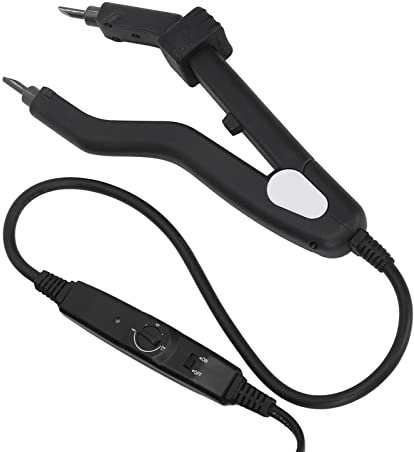 Herramienta para extensiones de cabello, herramienta para extensiones de cabello de fusión de 100 a 240V Conector para plancha de calor de fusión para extensiones de cabello (Enchufe de la UE)
