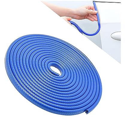 CGEAMDY Protection Portiere Voiture, Joint Caoutchouc de Protection Automobile, Protecteurs de Bords en Aluminium pour Portes de Voiture, Universel Accessoires d'extérieur de Véhicule (Bleu/10M)