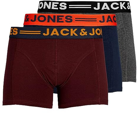 Jack & Jones Trunks 3er-Pack Trunks, granatrot, S