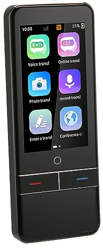 3-Zoll-Touchscreen-WLAN-Übersetzer, Tragbarer Mehrsprachiger Übersetzer mit 139 Sprachen, Übersetzergerät mit Sprachfoto-Online-Offline-Übersetzung für Reisen