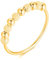 Anti-Stress Ring aus 925 Sterlingsilber mit drehbaren Glitzer-Kugeln, Dekompression Entspannungs-Helfer mit Perlen zum Drehen für Frauen und Damen, Angstring Beruhigend & Therapeutisch (Gold, 58)