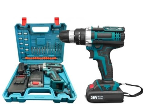Trapano avvitatore doppia batteria a litio 36V MAX + valigetta 24 accessori LLD