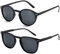 ZENOTTIC 2 Paare Polarisierte Sonnenbrille Damen Herren Unisex Retro Vintage Runde Quadratische UV400 Schutz