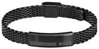BOSS Jewelry Mesh-Armband für Herren Kollektion ALEN aus Schwarzem Edelstahl - 1580612