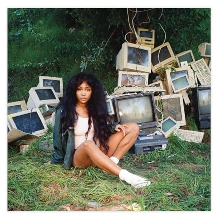 NTRECS SZA Poster, Strg-Album-Cover, Leinwand-Poster, Schlafzimmer-Dekor, Sportlandschaft, Büro, Raumdekoration, Geschenk, ungerahmt, 60 x 60 cm
