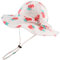 Pesaat Baby Sonnenhut Mädchen Sommermützen UV-Schutz mit Schleife Kinder Sommerhut Baby Mädchen Mütze Sommer (Erdbeere, 2-4Jahen)