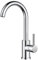 FORIOUS Kitchen Tap, Kitchen Sink Taps Mixer, 360 Swive Stainless Steel Monobloc 1 Hole with Single Lever, Ploished Chrome