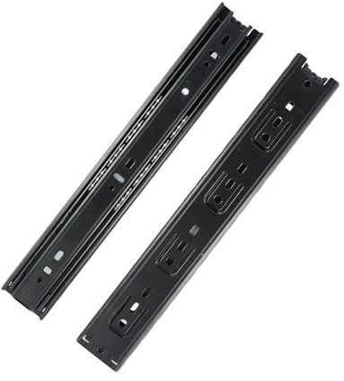 2 Stück Schubladenschienen 10 Zoll/12 Zoll/14Zoll, Schwerlastauszug, Schienen für Schubladen, Schubladenauszüge mit Kugelgelagerten Schubladenauszug, Falten Vollauszug Seitenmontage (12 Zoll (300mm))