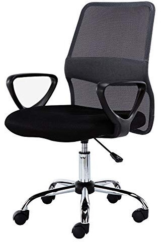 GSKDBCC Sessel Home-Office Schreibtischstuhl Loungesessel Atmungsaktives Netz Feste Armlehne Einfache Handhabung Traglast 150kg Chaser of Light