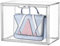 Qivine Clear Display Box Plastic Handbag Storage Organizer, Acrylic Display Case for Closet, Stackable Storage Boxes Organizer, Dustproof Shoe Storage Bins Container with Lid for Wallet Book Toys (M)