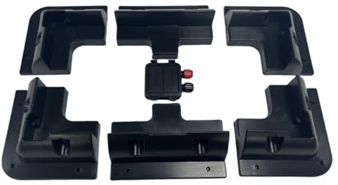Lot de 7 supports de montage pour panneau solaire, sans perçage, supports de panneau solaire en ABS, kit de support pour toits de camping-car, caravanes, véhicules, camping-cars, garages (Black)
