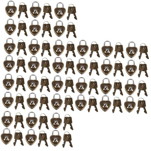SEWOART 36pièces Cadenas Forme De Cœur De Mini Cadenas Résistants Pour Bagages Journaux Et