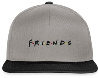 Spreadshirt Friends Offizielles Logo Stick-Design Snapback Cap, One Size, Graphit/Schwarz