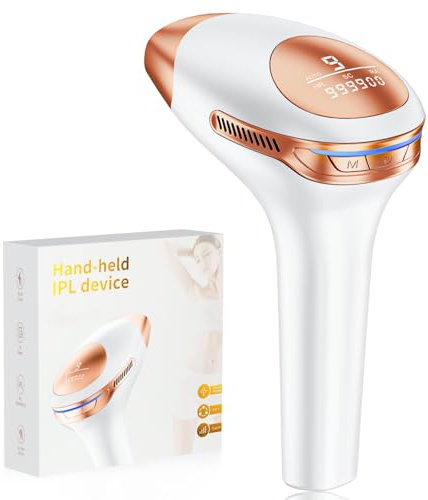 21J IPL Geräte Haarentfernung Laser mit 3 Erweiterte Funktionen, 600-1200NM Effizient IPL Laser Haarentfernung und 9 Energiestufen für Damen/Herren, Gesich, Bikini, Körper, Beine, Achseln