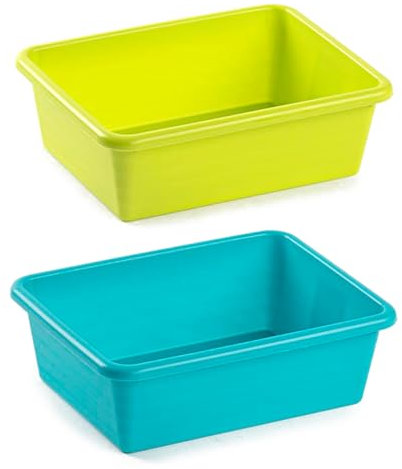 AC - Pack de 2 Bandejas Frigorificas - Capaciadad de 1,15 L - Fabricado en Plástico - Apto para Microondas y Congelador - 6 x 14,5 x 19 cm - Color Aleatorio