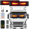 HAMON Yeux du Diable Led pour Camion, Ecran LED Programmable voiture avec Contrôle APP, Yeux LED pour Camion et Voiture, Ecran led Flexible Voiture Programmable pour voiture(2pcs 10x35cm)