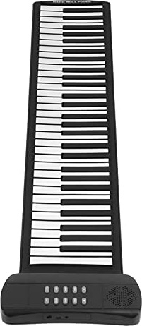 Ejoyous Tastiera per Pianoforte Avvolgibile a 61 Tasti, Pianoforte Pieghevole Pieghevole Tastiera per Pianoforte Elettronica Portatile Tastiera Surround Stereo 4D Supporta MIDI (PM61)