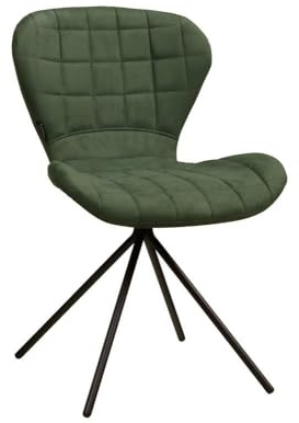 AVISSIMO Cirello Esszimmerstuhl, Vollpolsterstuhl mit Karonaht, Metallgestell, modern & bequem, für Esszimmer & Wohnzimmer, grün