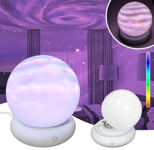 The Three Musketeers Sternenhimmel Projektor, Polarlicht Nordlicht Lampe mit 7 RGB Farben Aurora Projektor mit Fernbedienung für Zimmer Deko Erwachsene Kinder
