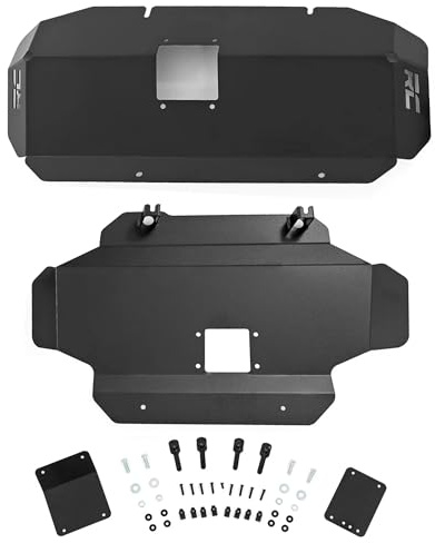 Rough Country Front & Belly Skid Plate Kit for Toyota 4Runner (2010–2024) - Heavy-Duty Steel Underbody Protection, Includes Differential Skid
