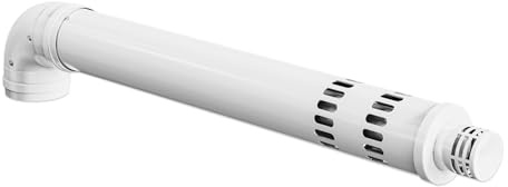 CAMPLUX Horizontal Concentric Flue Kit 60/100 mm for GX318 Model – 90° Elbow, Wall Terminal Set, Aluminum Pipe, Fit for Gas Water Heater (11-14 L/min), VP90T