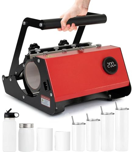 Sublimations-Tassenpressmaschine, 620 W Tumbler-Presse für 325 ml Tassen, LED-Display, schnelles Aufheizen, einstellbarer Druck, tragbare DIY-Wärmeübertragung