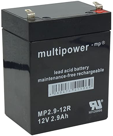 MultiPower Bleiakku MP2.9-12 12,0Volt 2,9Ah mit 4,8mm Steckanschlüssen