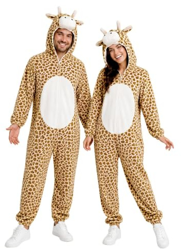 Ikumaal Giraffen-Kostüm, J24 M-L, für Erwachsen-e Männer Frau-en, Giraffe ZOO Safari Kostüm-e Fasching Karneval Fasnacht Faschingskostüm-e Karnevalskostüm-e