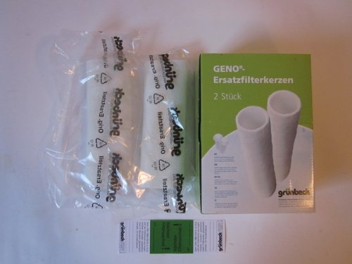 Grünbeck Lot de 2 filtres de rechange pour filtre à eau Boxer KD (80 µm sans cloche de protection) *** (Manchon de filtre en non tissé, pour filtre à bougie)