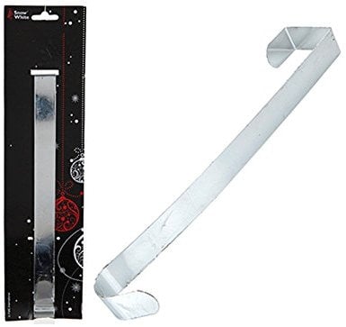 Silver Metal Christmas Wreath Door Hanger