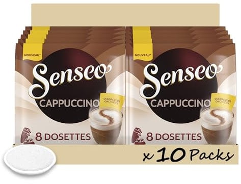 Senseo Café 80 Dosettes Cappuccino (Lot de 10 x 8)