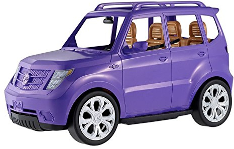 Barbie - il Suv, Veicolo Viola con Interni Cuoio e Tettuccio Aperto, Bambola non Inclusa, Giocattolo per Bambini 3+Anni, DVX58