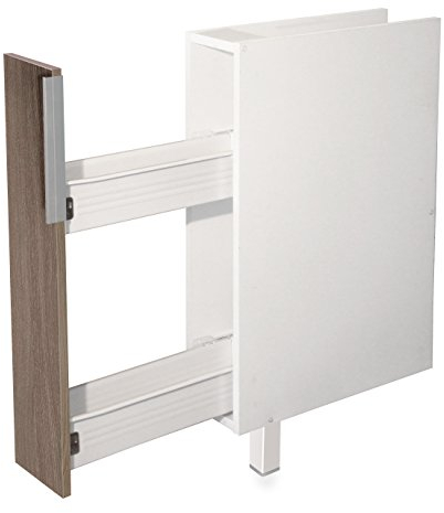 Berlioz Creations CE15BC Meuble Bas de Cuisine avec Range Epice Chêne 15 x 52 x 83 cm, Fabrication 100% française