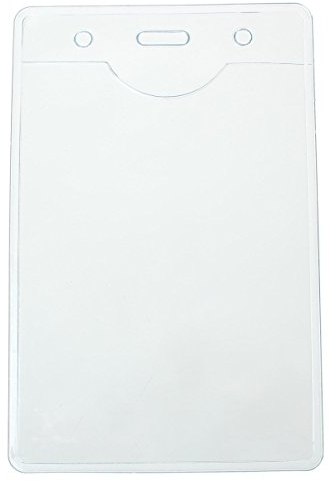 Lanyards Tomorrow Ausweishüllen aus Vinyl, A7, für Ausweise, Namensschilder, Hochformat, 12,5 x 8 cm, für 11 x 7,5 cm, transparent, PVC-Tasche für Ausstellungen, 50 Stück