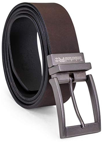 Timberland PRO Men's 38mm Harness Roller Reversible Leather Belt, Brown/Black, 34