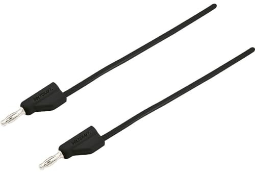 Voltcraft MSB-300 Messleitung Lamellenstecker 4 mm Silikon 0.75 m Schwarz 1 St.