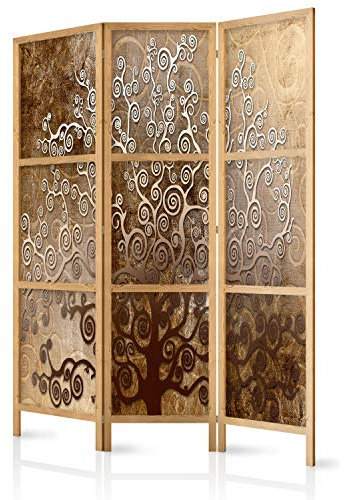 murando - Paravent Intérieur Japonais 135x172 cm - Séparateur de Pièce en Bois Naturel et Toile Imprimée - Cloison de Séparation pour Chambre à Coucher - b-C-0388-z-b