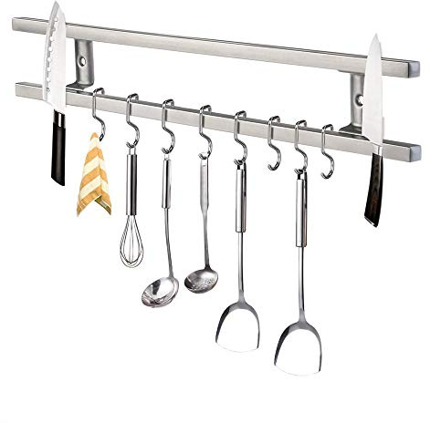 LINGKY Magnetischer Messerhalter aus rostfreiem Stahl mit starkem Magneten, breitem Messerstreifen und universell einsetzbarem Magnetwerkzeug-Organizer (50cm)