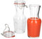 Luigi Bormioli 2er Set Lock-Eat Glas-Karaffe 0,5 Liter I Bügelflasche I Saft-, Milch-, Wein- & Wasser I Elegante Karaffe mit Glasdeckel & Bügelverschluss I dickwandiges Glas I Edelstahlklemme | Krug