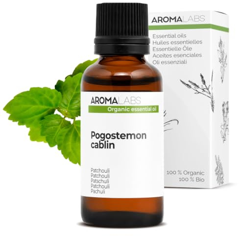 BIO - Patchouli Essential Oil - 30mL - 100% Pure, Natural, Chemotyped and AB/Cosmos Certified - AROMA LABS (French Brand)